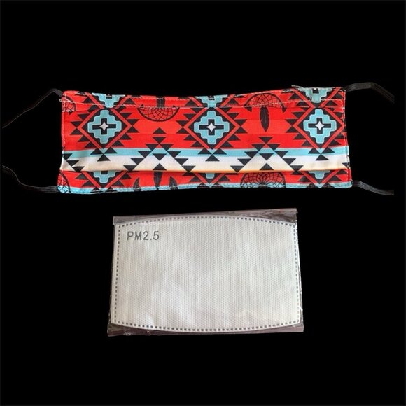 Unisex Native American Reusable Washable Cloth Face Mask With 2 Filters One Size - Picture 1 of 2